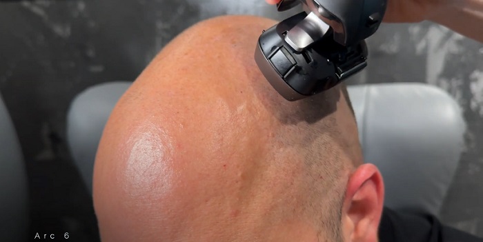 Head shaving with Panasonic ARC 6